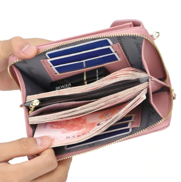 Portefeuille avec pochette pour téléphone