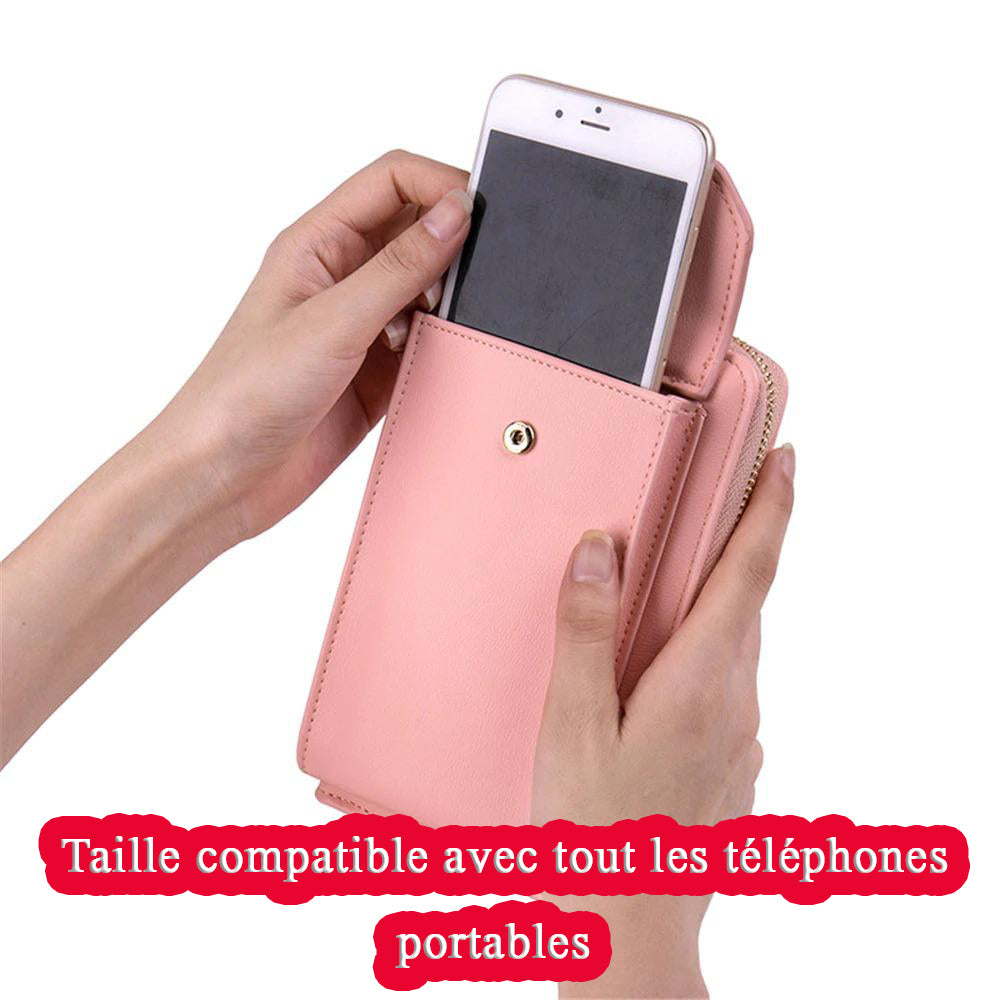 Portefeuille avec pochette pour téléphone